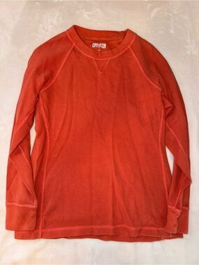 Duluth Trading Co Orange Thermal Shirt Size Small